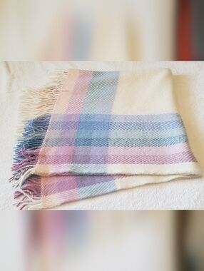 Alafoss Colorful Wool Throw Blanket